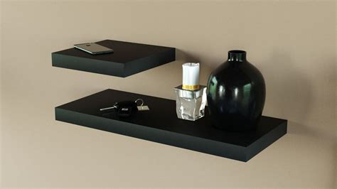 black square box metal floating shelving glass bottom|black square display shelves.